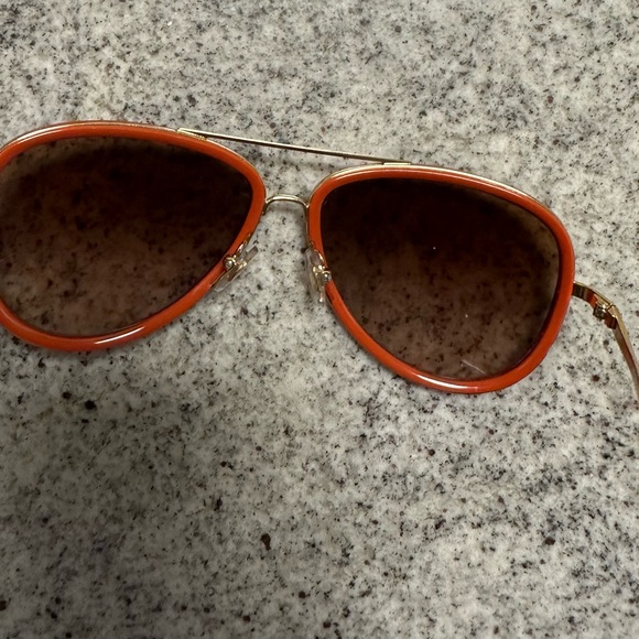 Tory Burch TY6025 204/13 Women’s Sunglasses in Orange with Gold Hardware - Picture 10 of 12